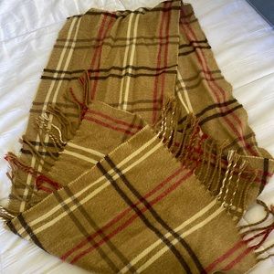 Tan plaid scarf